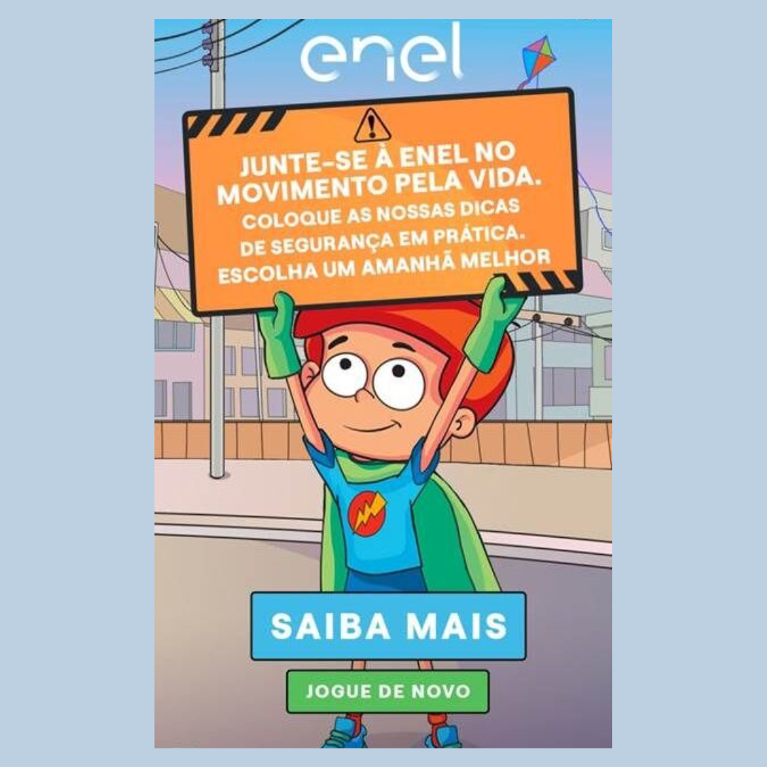 Enel Brasil leva campanha de segurança com a rede elétrica para o universo dos games