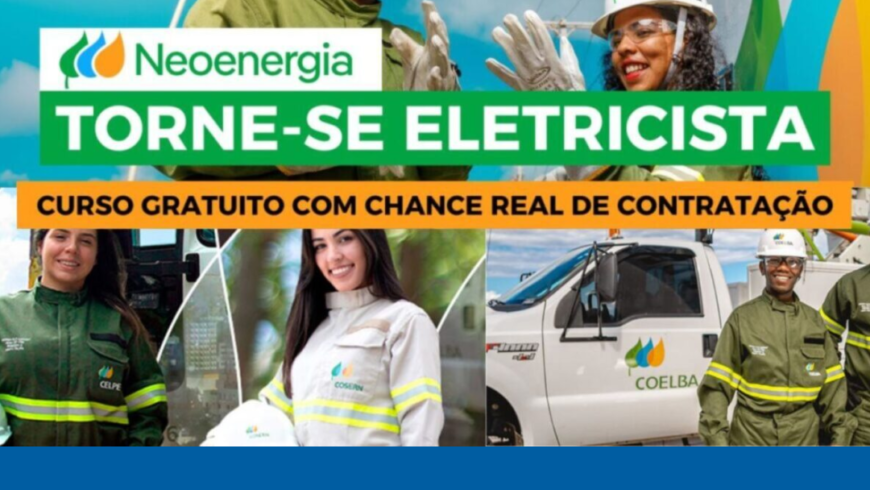 Inscrições abertas para o curso gratuito de Formação de Eletricistas da Neoenergia Elektro