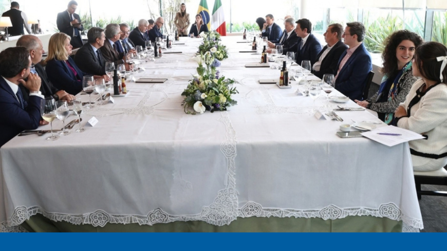 Presidente do SindiEnergia participa de almoço do Diálogo Empresarial Brasil–Itália na FIESP